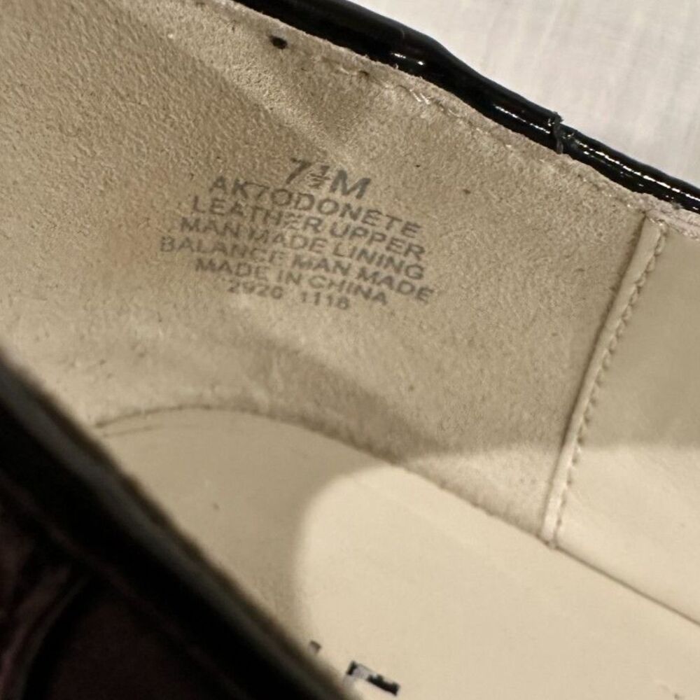 Anne Klein Black Leather Ballet Flats Size 7-1/2 M - Picture 6 of 7